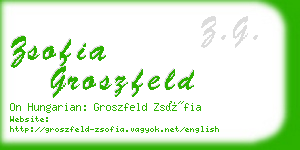zsofia groszfeld business card